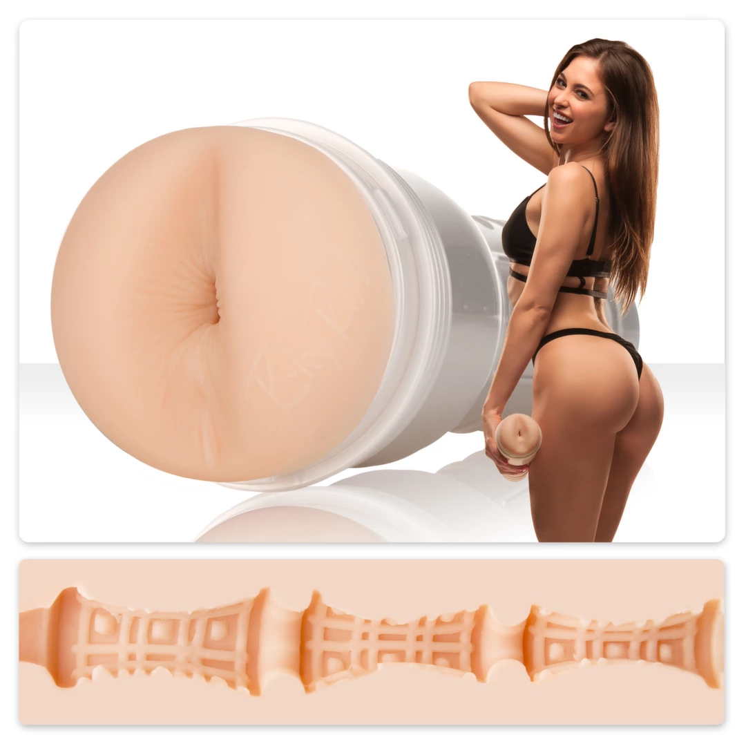 Fleshlight Riley Reid Euphoria rankinis masturbatorius spiraliniu vidumi, kūno spalvos