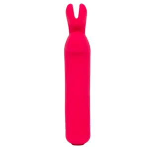 Happy Rabbit mini vibratorius su kiškio ausytėmis, rožinis, 12 režimų
