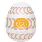 Tenga Egg Wonder Ring rankinis masturbatorius, baltas su mėlynu akcentu