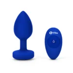 B-Vibe Jewel vibruojantis analinis kaištis, tamsiai mėlynas, L/XL