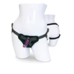 Sportsheets S&amp;M strap-on rinkinys su silikoniniu dildo, juodas