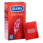Durex Thin Feel plonas prezervatyvas, skaidrus, 12 vnt.
