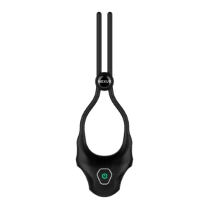 Nexus Forge vibruojantis penio žiedas, reguliuojamas, juodas