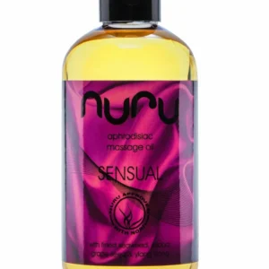 Nuru Sensual masažo aliejus su dumbliais ir kvapiųjų kanangų aliejumi, 250 ml