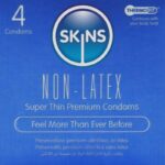 SKINS – be latekso prezervatyvai, 4 vnt