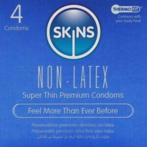 SKINS – be latekso prezervatyvai, 4 vnt