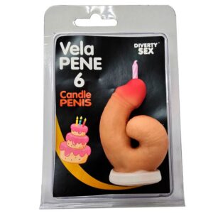 DIABLO PICANTE – Penis žvakė 6 formos, kūno spalvos