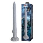 Power Monsters Basilisk silikoninis dildo, 43 cm, pilkas