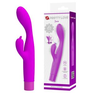 Pretty Love Jene G taško vibratorius, dvigubos stimuliacijos, violetinis