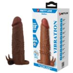 Pretty Love Quillon vibruojantis penio antgalis, 20 cm, rudas
