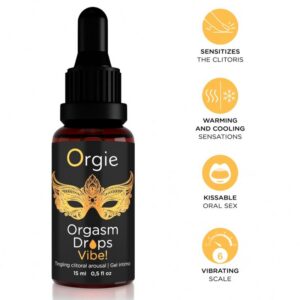 Orgie Orgasm Drops Vibe klitorio stimuliavimo priemonė, 15 ml