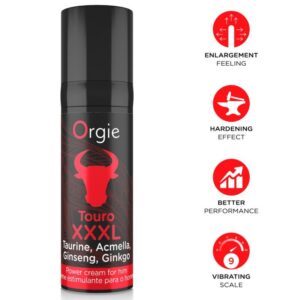 Orgie Touro XXXL erekcijos kremas, 15 ml