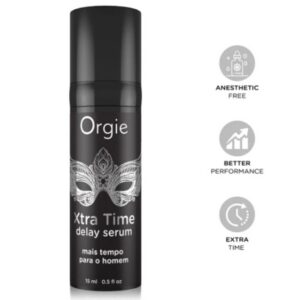 Orgie XTRA TIME ejakuliaciją atitolinantis serumas be anestetikų, 15 ml
