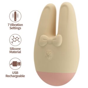 Romance Bunny silikoninis klitorio stimuliatorius, 7 vibracijos režimai