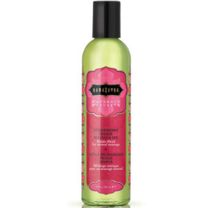 KamaSutra Naturals Divine masažo aliejus, braškių aromato, 236 ml