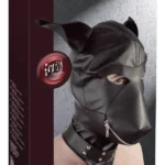fetish Collection ZADO šuns kaukė su antkakliu, juoda
