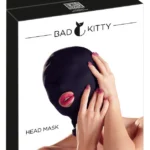 Bad Kitty BK galvos kaukė su anga burnai, juoda, universalus dydis