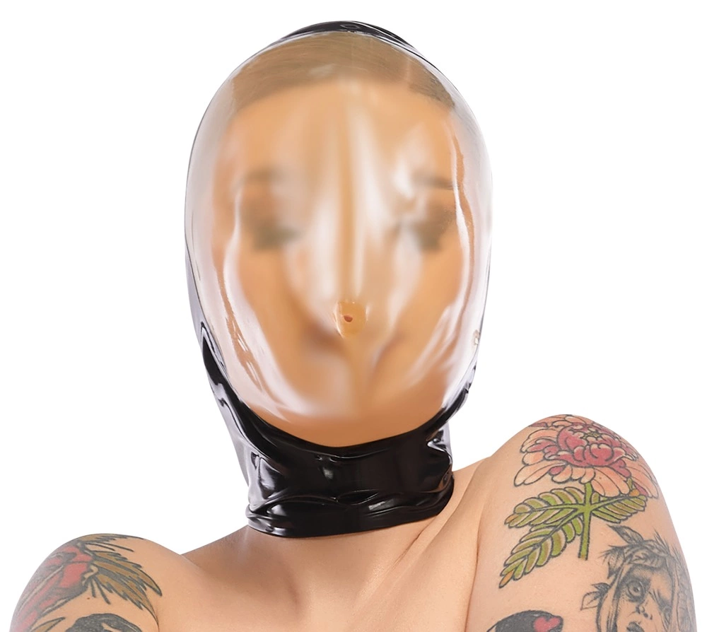 Late X vakuuminė veido kaukė su užtrauktuku, juoda, 0,4 mm - Image 2