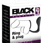 Black Velvets Duo System penio žiedas su kaiščiu, juodas, 10 cm