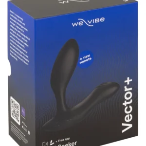 We-Vibe Vector+ prostatos masažuoklis, valdomas programėle, juodas