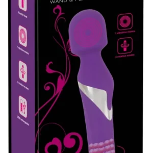 Javida Wand & Pearl wand tipo masažuoklis, dvipusis, 24 cm