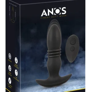 ANOS RC analinis vibratorius su stūmimo judesiais, juodas