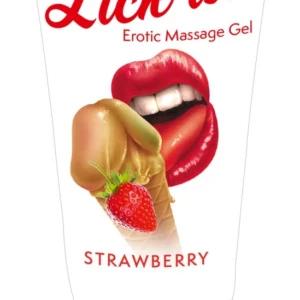 Lick it! masažo gelis, braškių kvapo, 50 ml