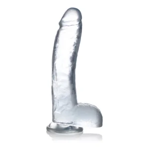 Curve Toys Glas Crystal Series stiklinis dildo su siurbtuku, skaidrus, 25,5 cm
