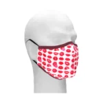 Masks by Shots veido kaukė su lūpų raštu, juoda