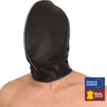 Red Leather odinė kaukė, augalinio rauginimo oda, juoda